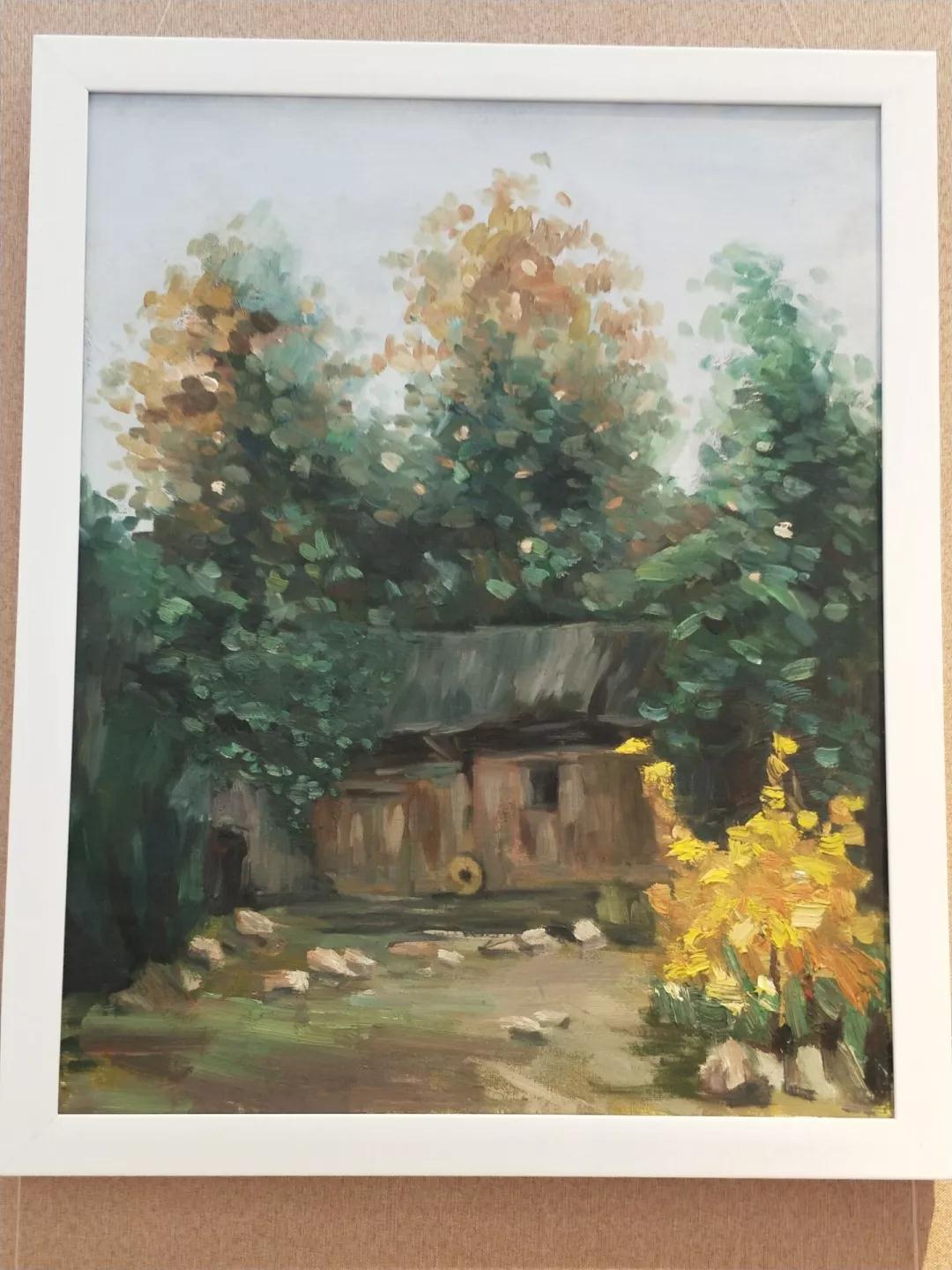 张秋莹《叶子黄了》 指导老师:田鲁研究方向:美术学(油画)